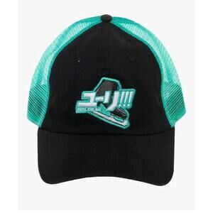 Yuri On Ice Mesh Back Adjustable Snapback Cap Trucker Hat Black Green